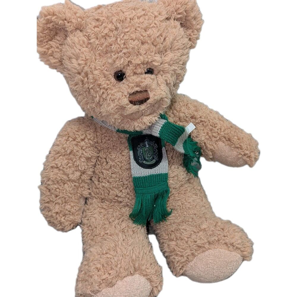 Build A Bear Harry Potter Light Brown Plush Teddy Bear Green Hogwarts Slytherin